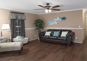 Model Mobile Home B83-23 Living Room View
