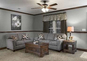 Model Mobile Home D64-962 Living Room View